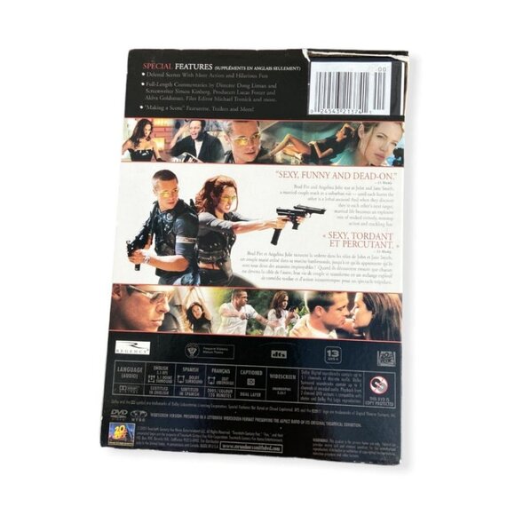 Mr. & Mrs. Smith DVD Angelina Jolie Brad Pitt Movie‎ 2005 Disc Case With Booklet - Picture 4 of 4